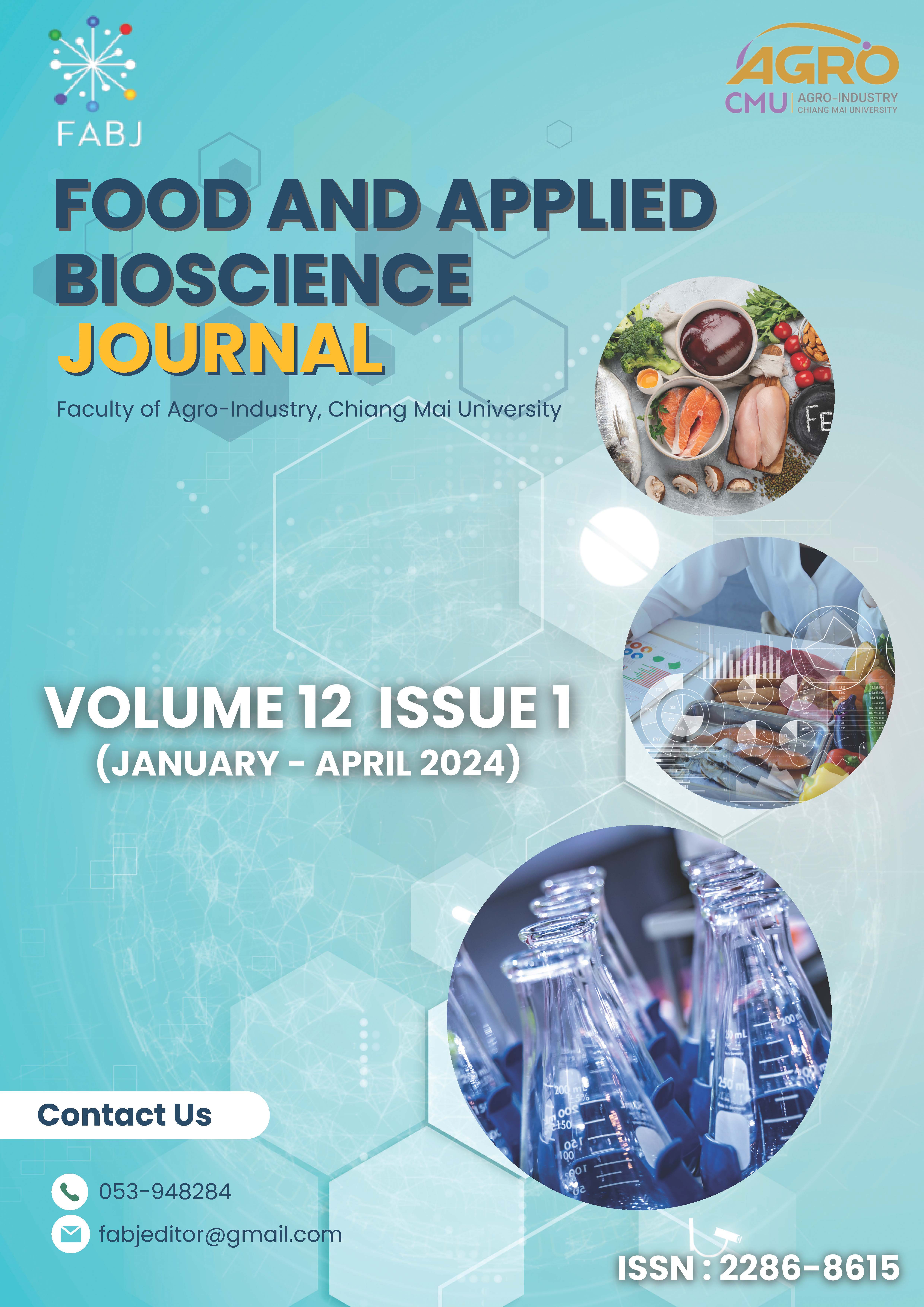 					View Vol. 12 No. 1 (2024): Food and Applied Bioscience Journal (January - April 2024)
				