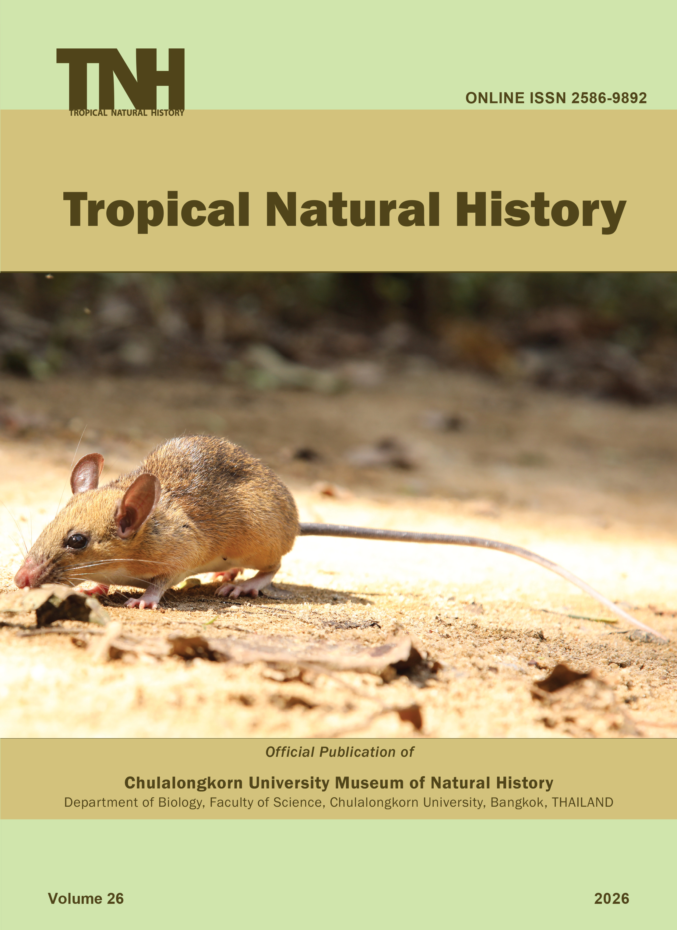 					View Vol. 26 (2026): Tropical Natural History
				