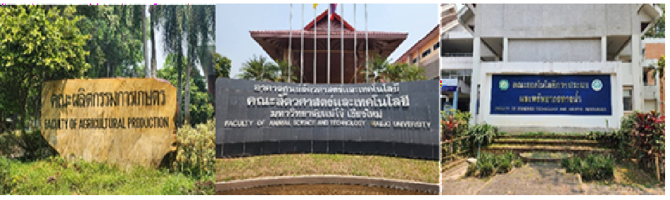 Figure 1   Three agricultural faculties of Maejo University, Chiang Mai 